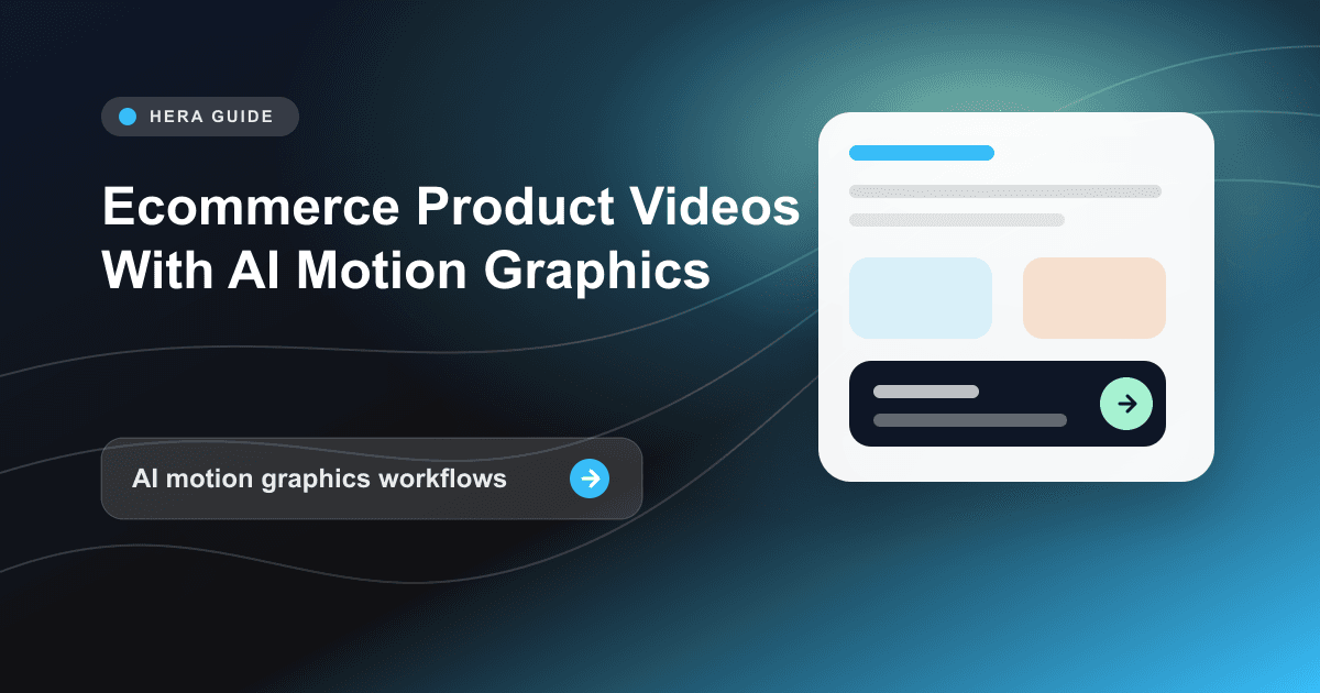 Ecommerce Product Videos With AI Motion Graphics
