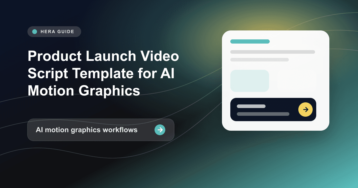 Product Launch Video Script Template for AI Motion Graphics