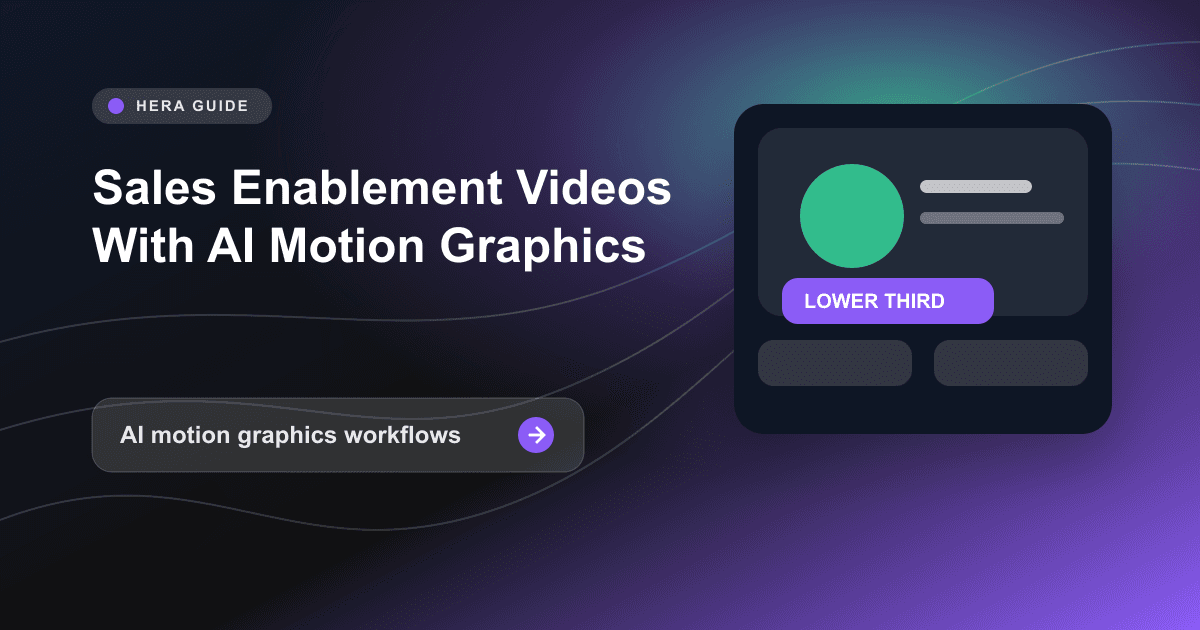 Sales Enablement Videos With AI Motion Graphics